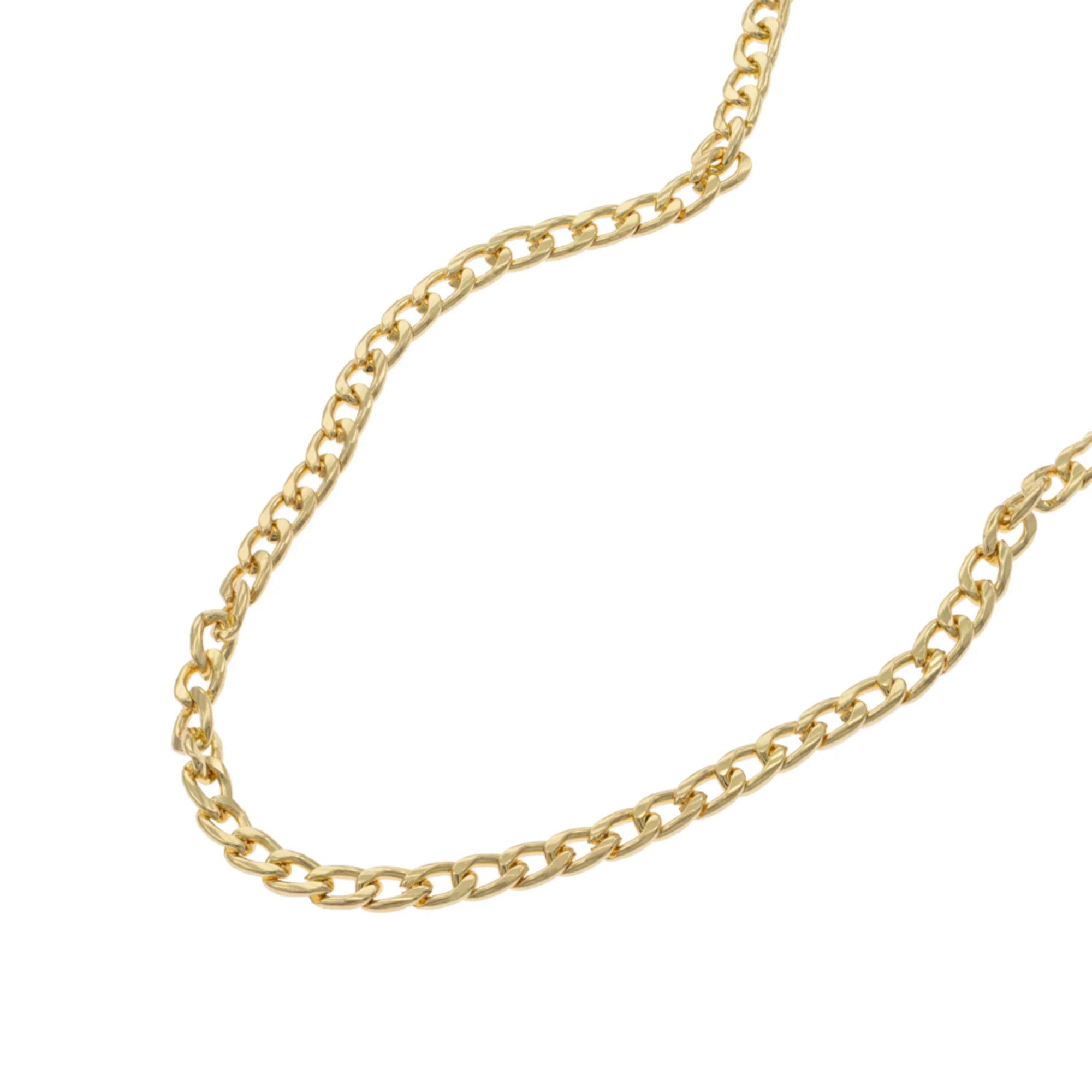Twisted Cuban Chain 39CM – 14K silver