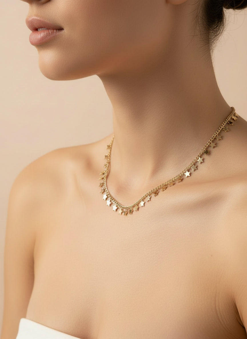 Galaxy necklace ch18k