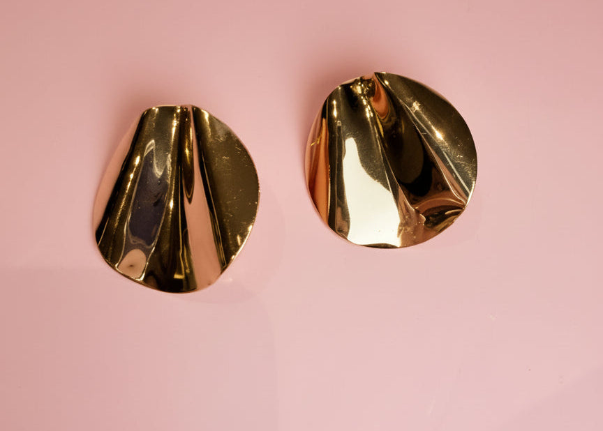 ARETE CIRCULO CHAPA DE ORO 18K