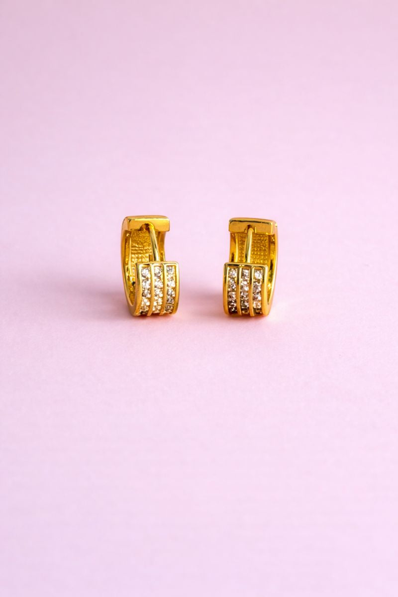 Huggies con zirconias ch14k