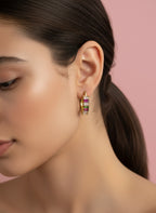 Arracada colors chapa de oro 18k