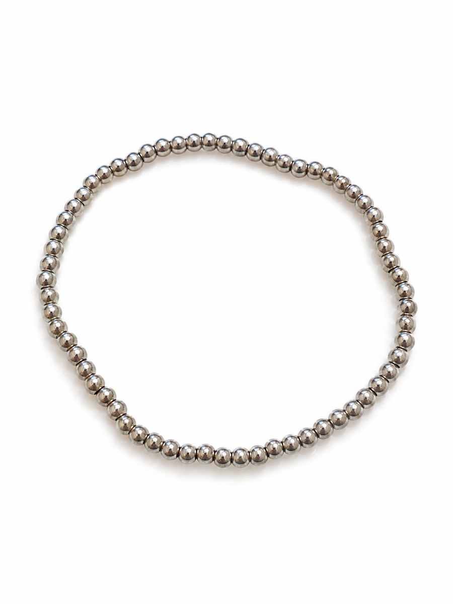 pulsera cuentitas circulares acero