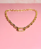 CADENA ESLABÓN OVAL CON BROCHE OVALADO 42CM