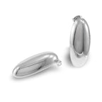 Smooth Oval Earrings – Silver