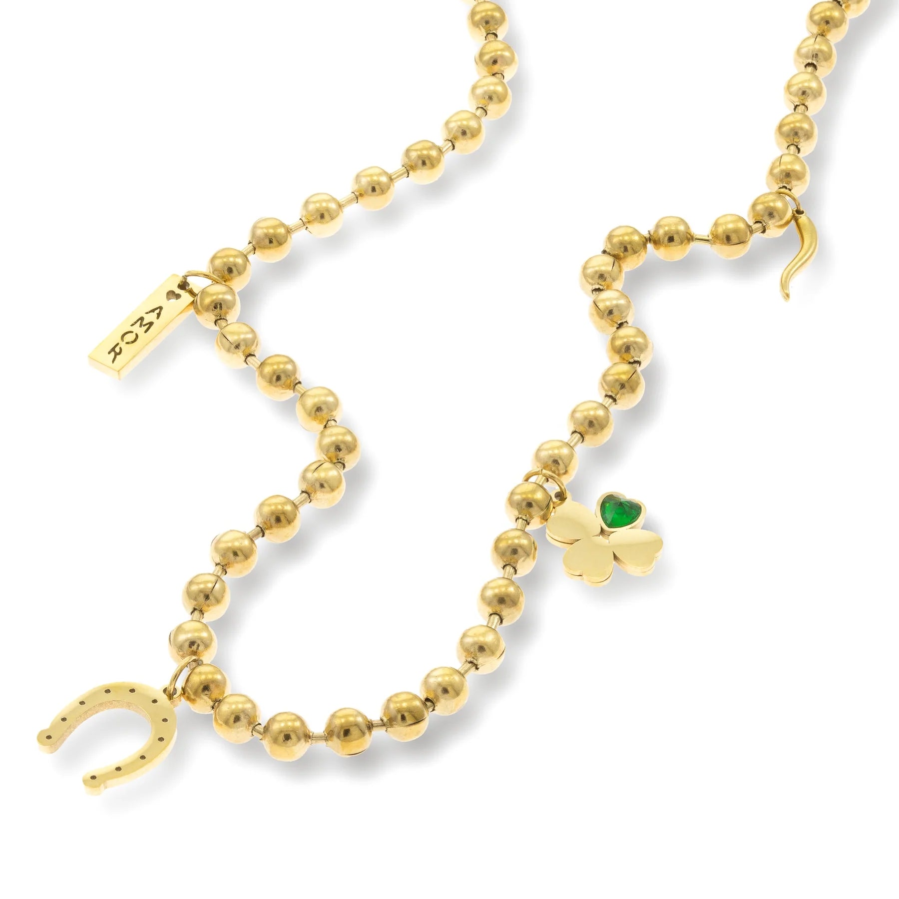 Lucky Charms Beaded Necklace – Gold