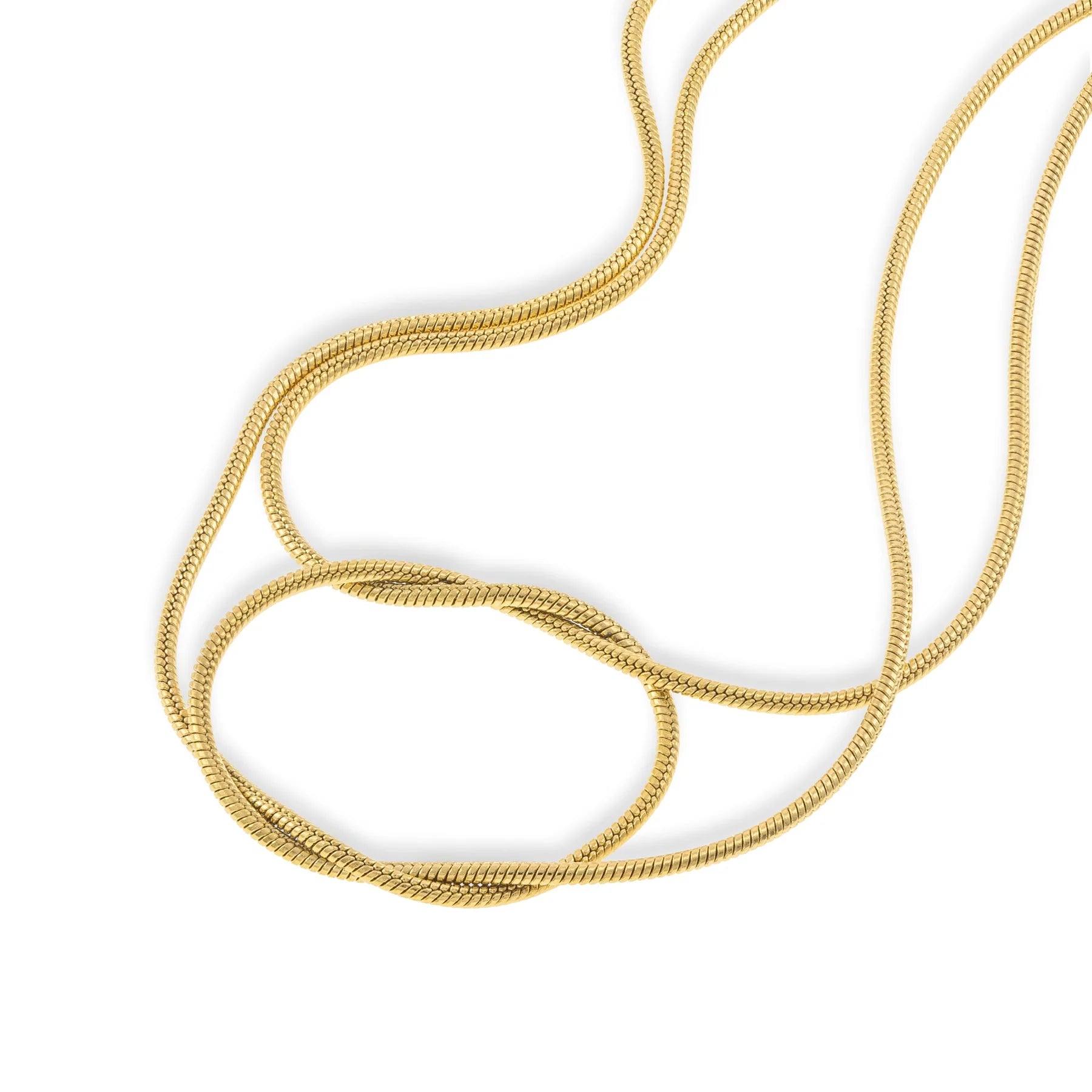 Knotted Snake Chain Necklace – Gold