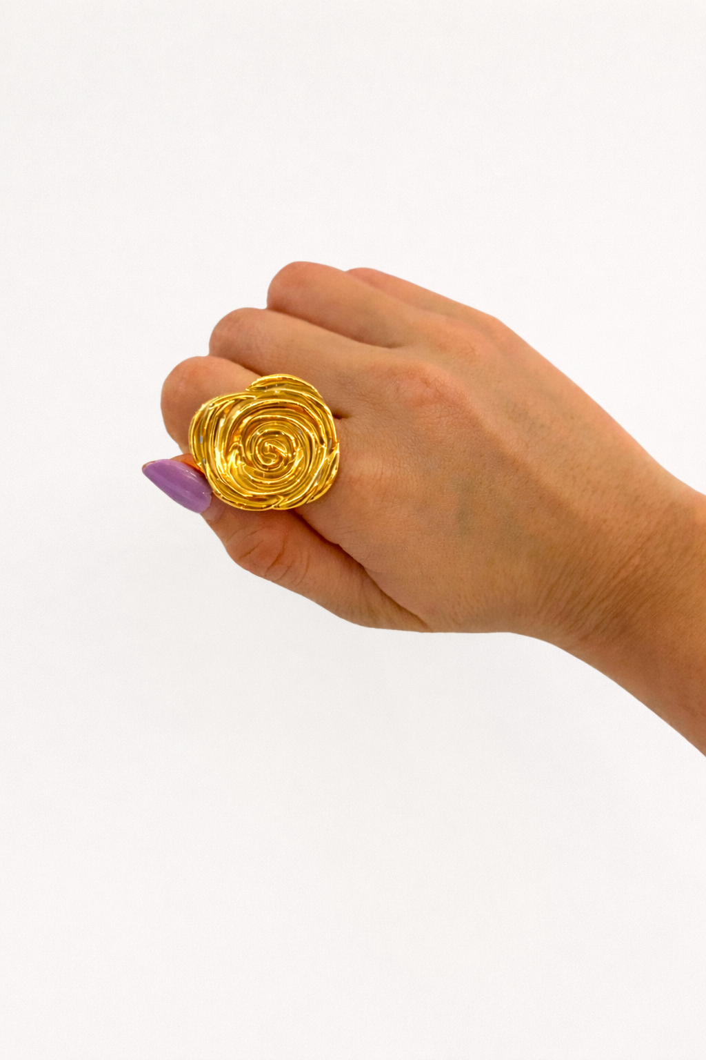 Anillo rosa 30 mm DORADO