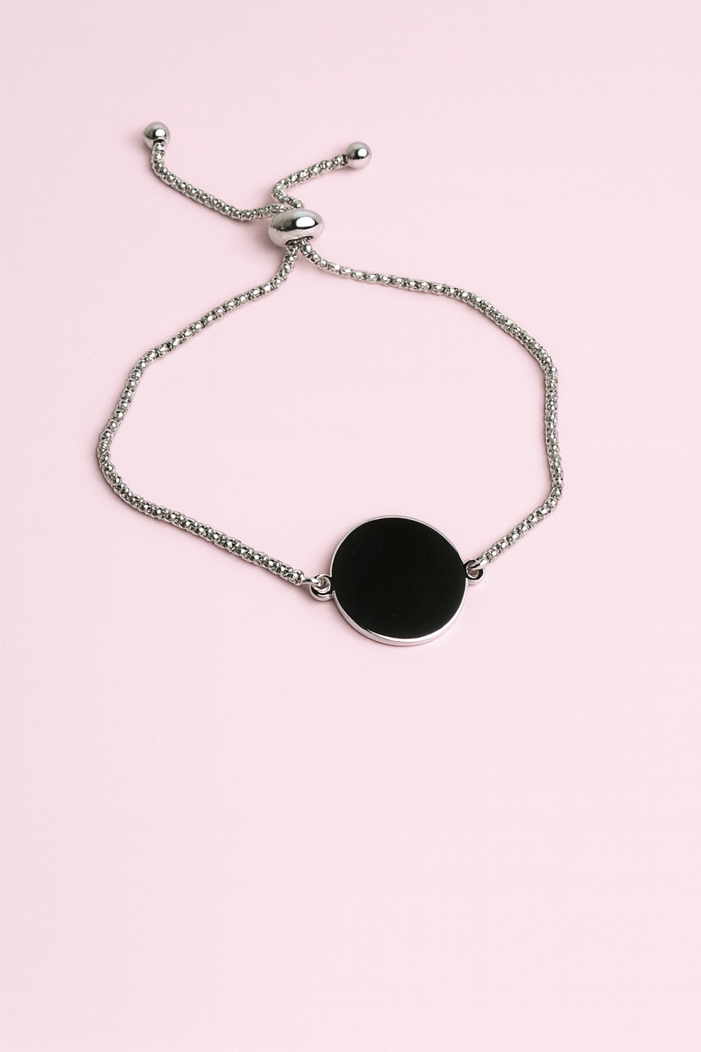 PULSERA MEDALLA  GRABADO PLATEADA