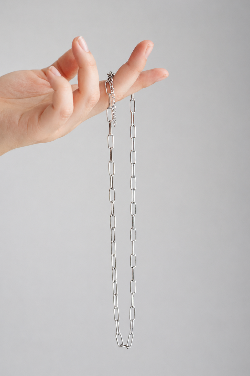 cadena paperclip acero