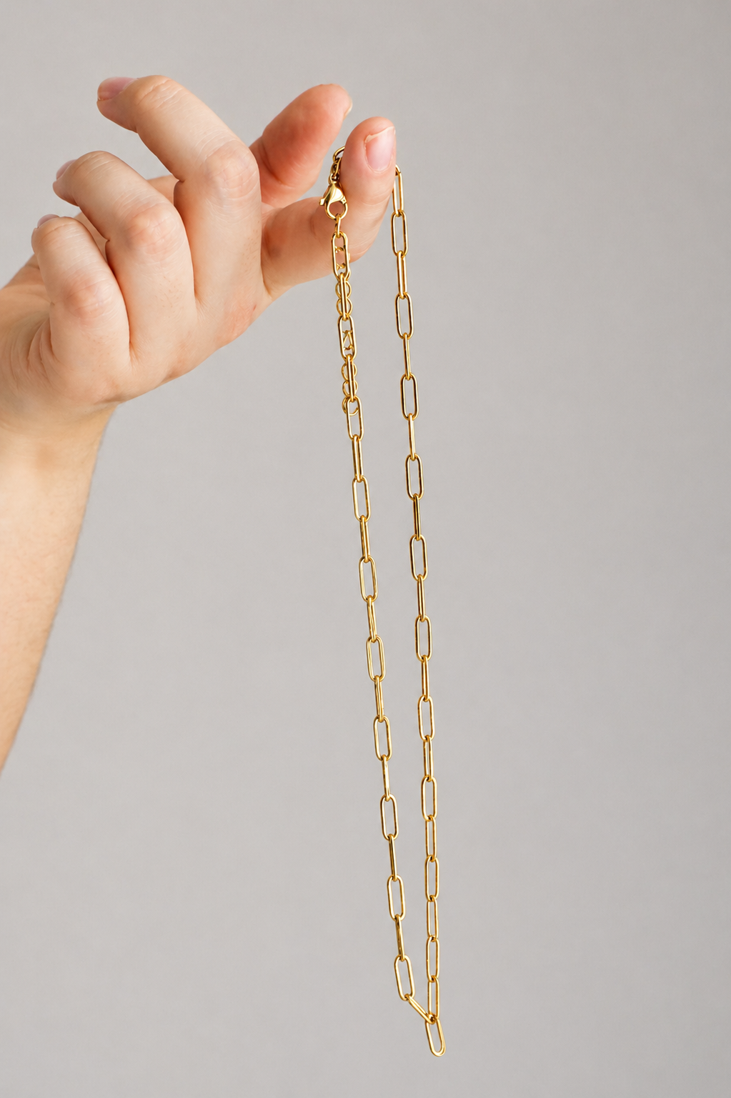 cadena paperclip acero