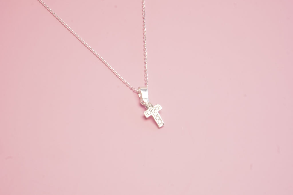 Collar plata y cruz mini