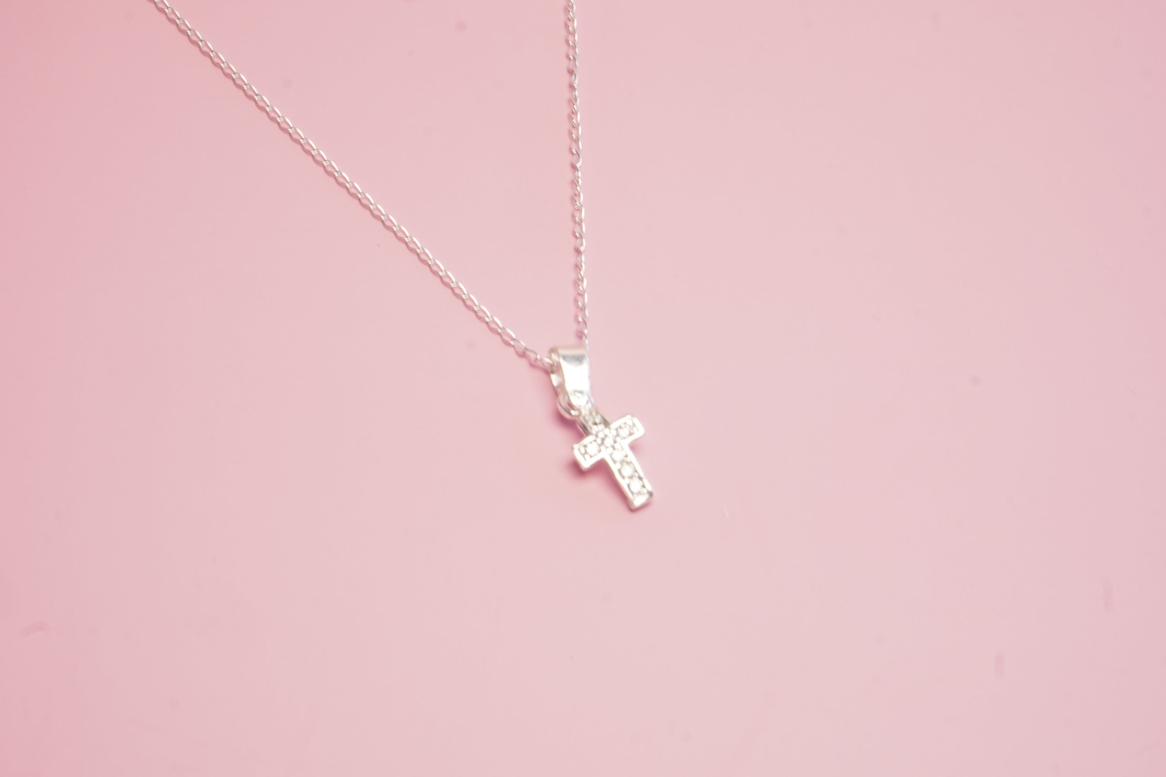 Collar plata y cruz mini