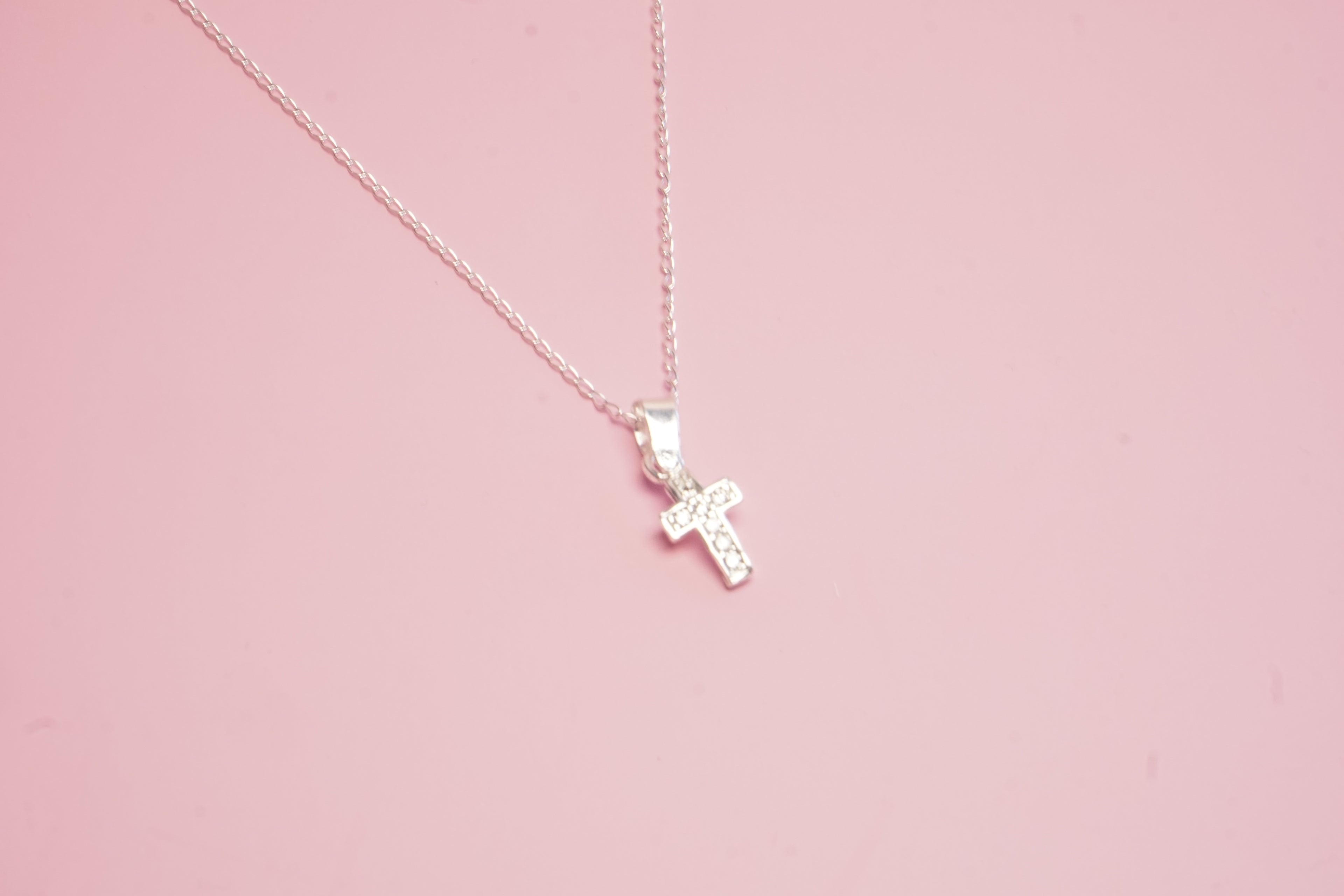 Collar plata y cruz mini