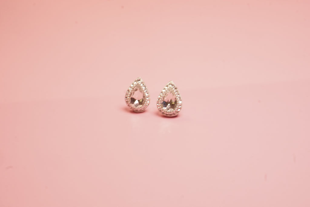 Aretes gota plata .925