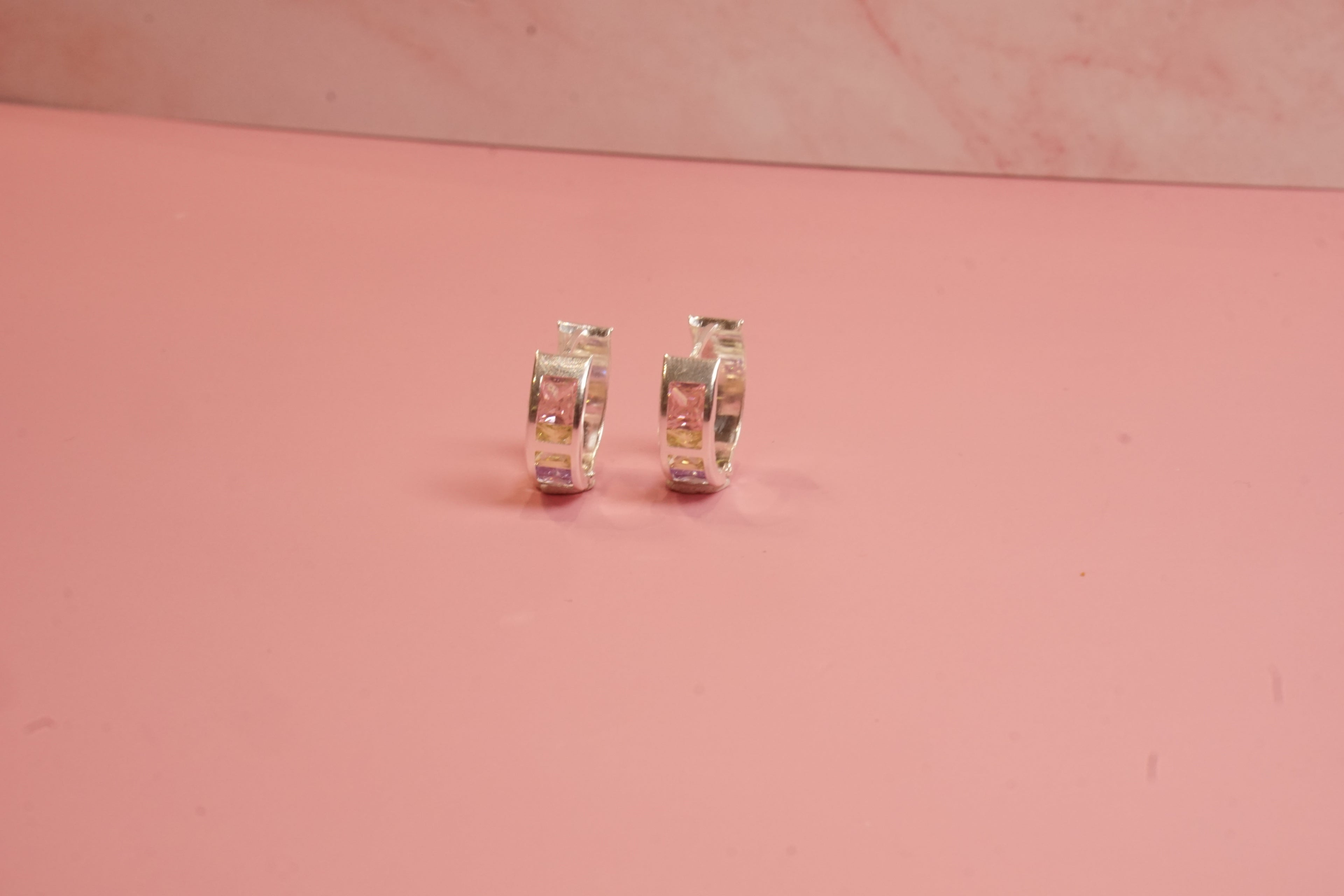 Arracadas rainbow plata