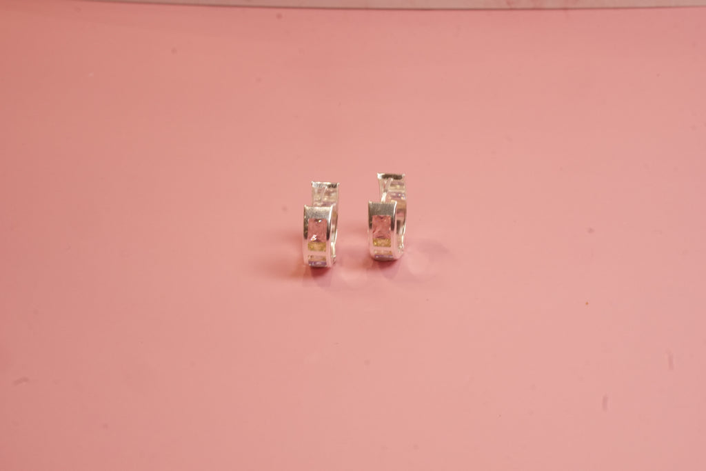 Arracadas rainbow plata