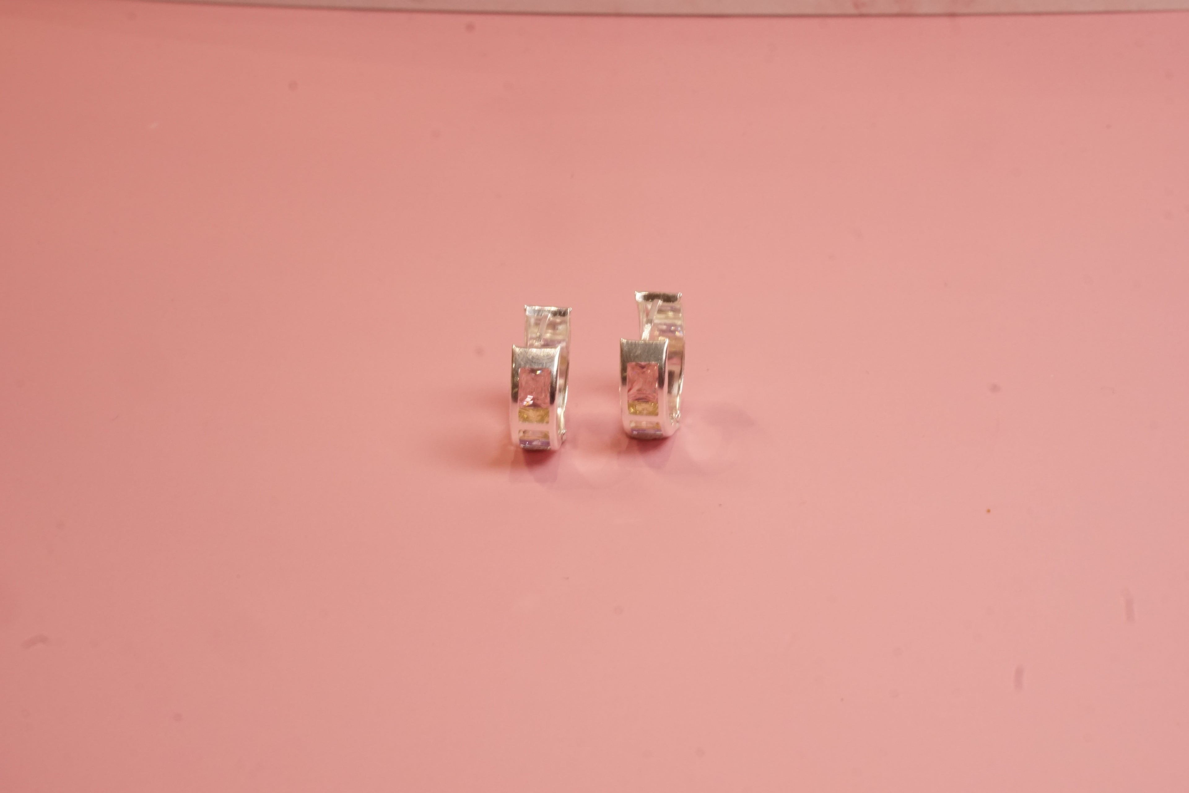 Arracadas rainbow plata