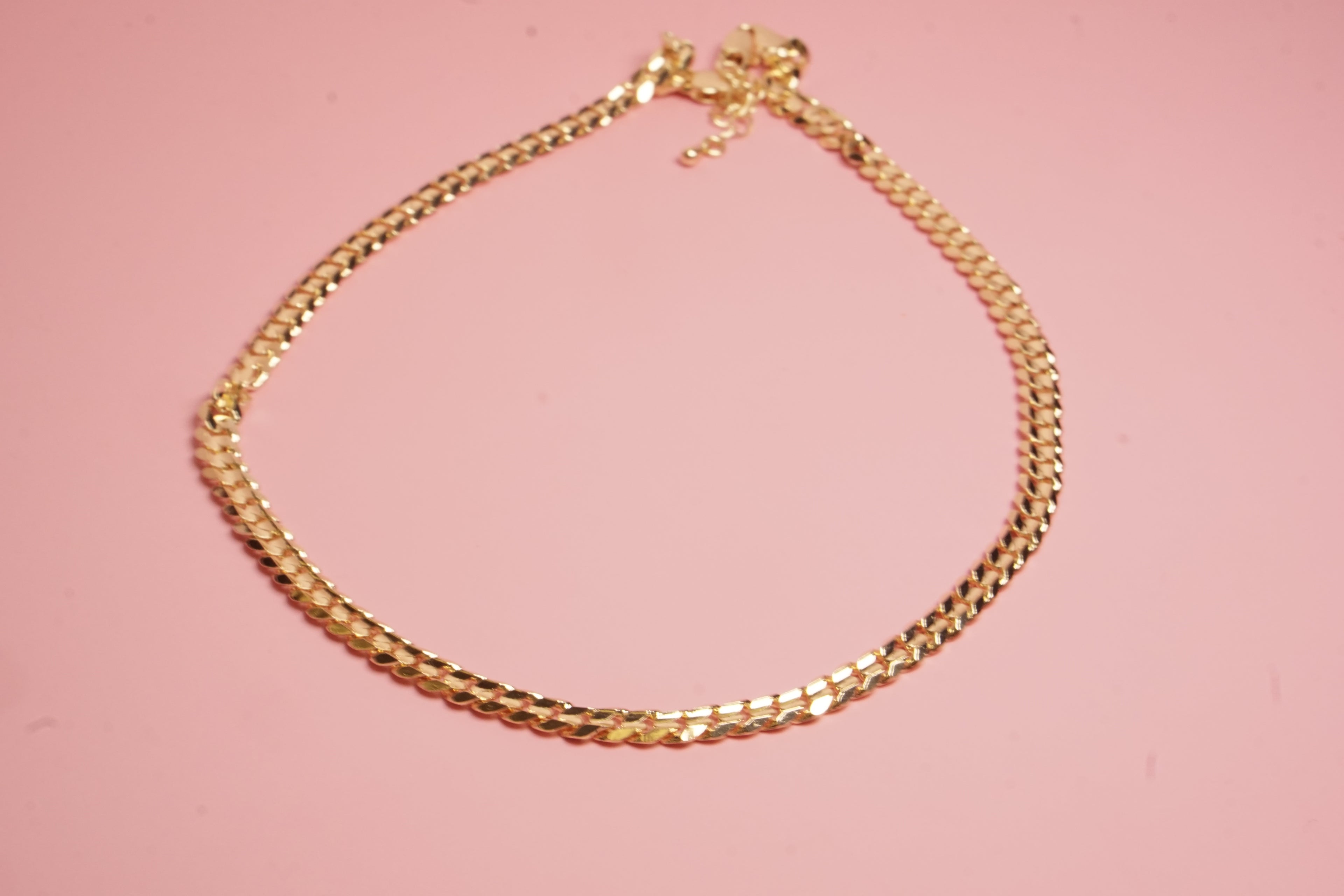 CADENA BARBADA 45CM 14K