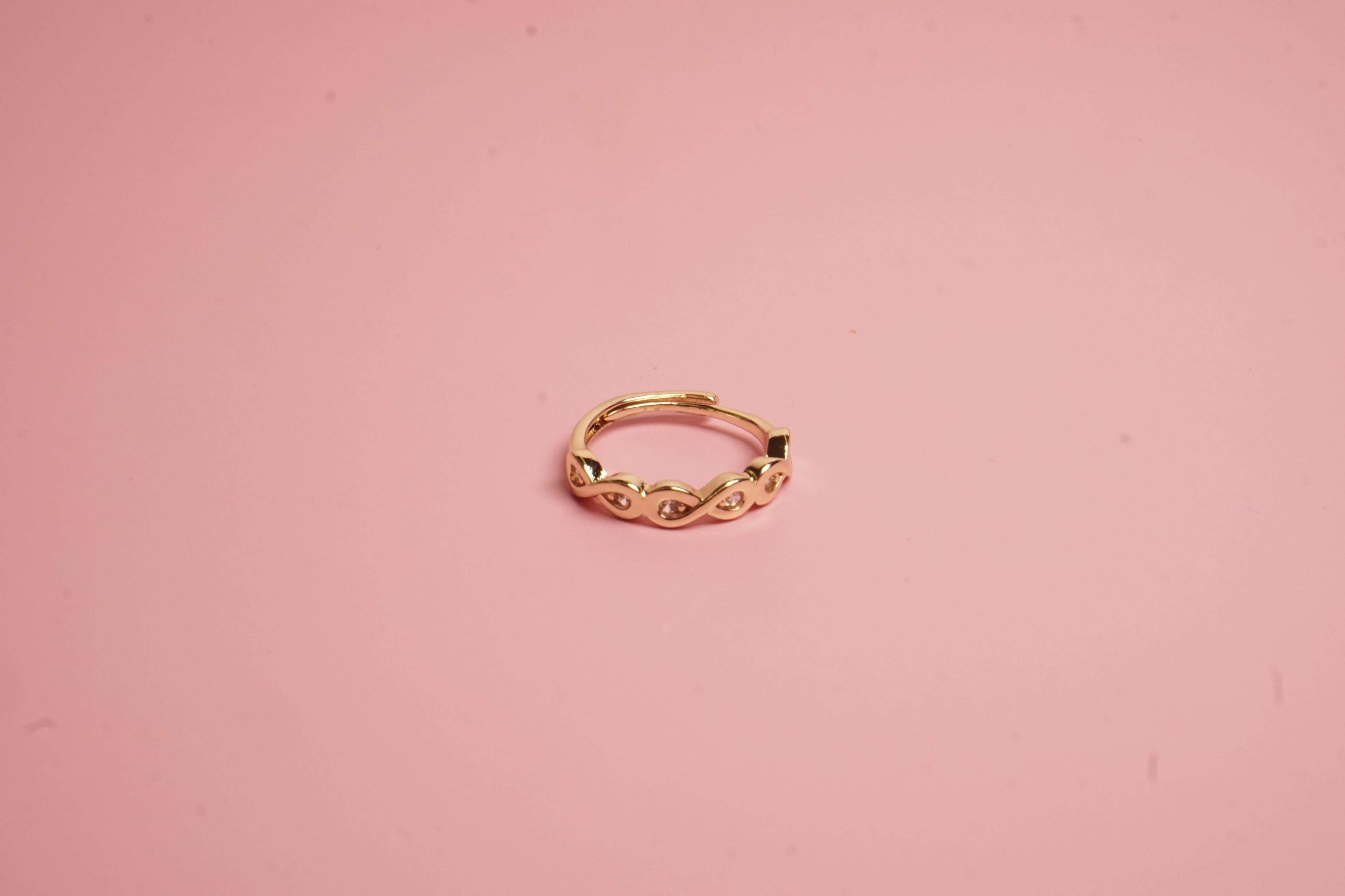 ANILLO AJUSTABLE DE INFINITOS CON CIRCONIAS 4MM