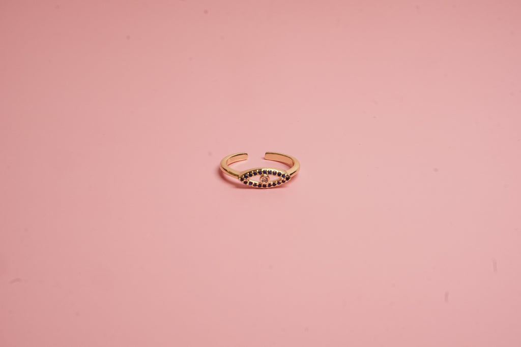 ANILLO AJUSTABLE DE OJO Y CIRCONIAS DE COLOR 5M