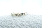 pulsera chapa de oro zirconia bicelada