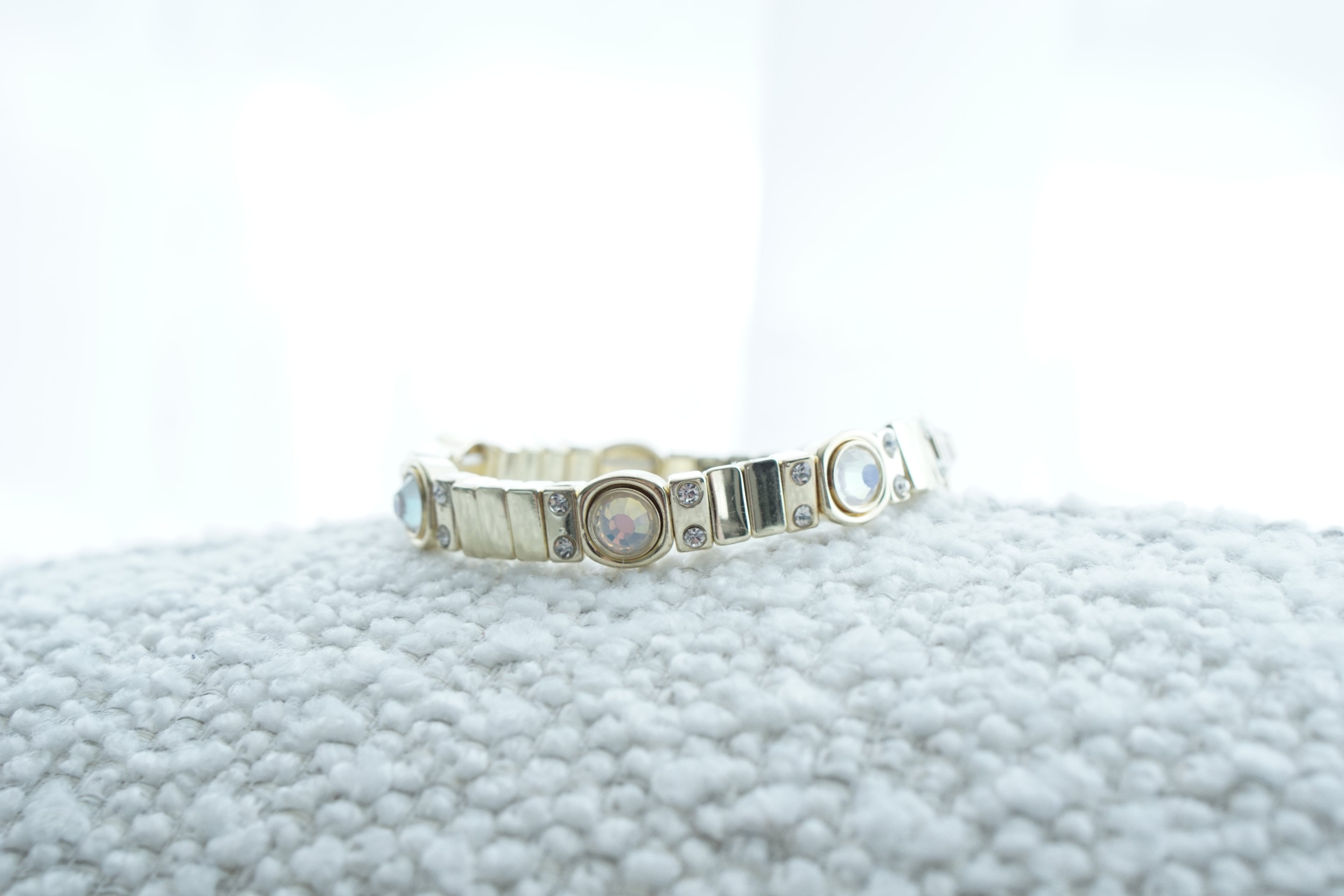 pulsera chapa de oro zirconia bicelada