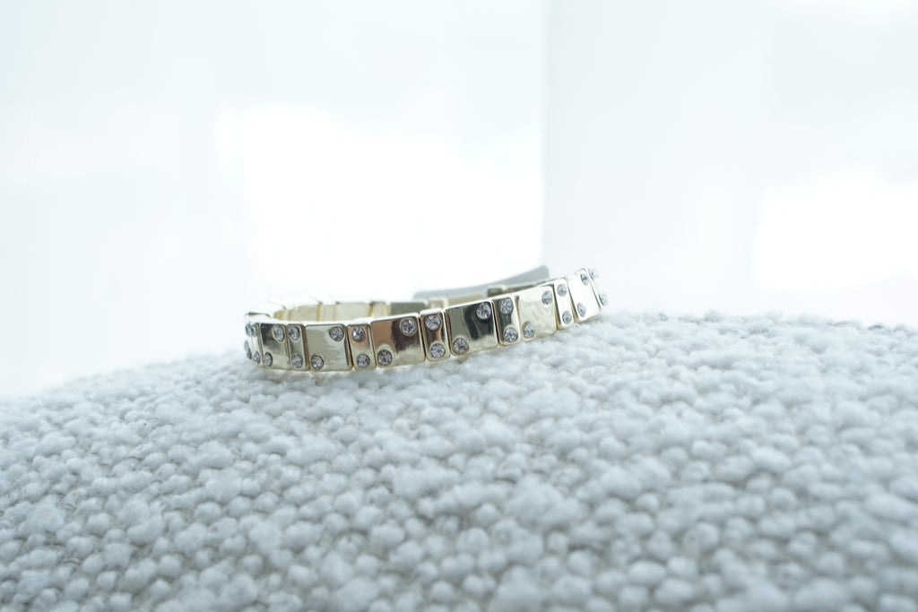 Pulsera dado chapa de oro
