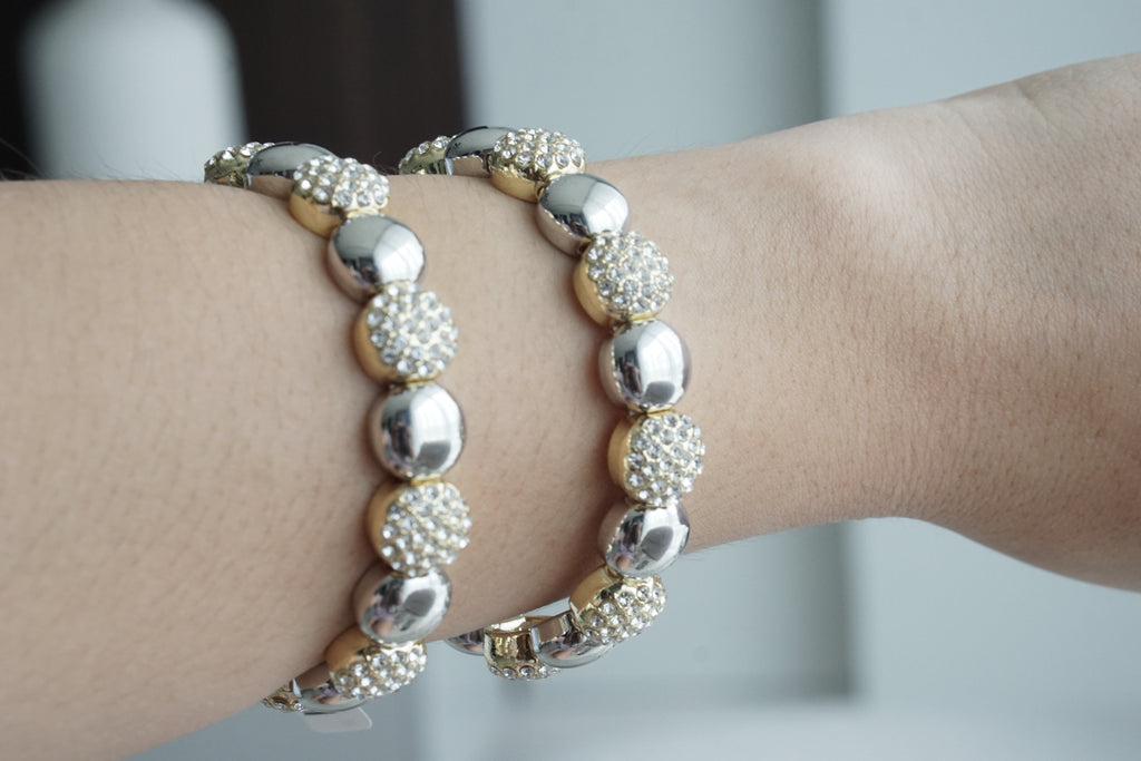 Pulsera esferasde oro combinada (Copia)