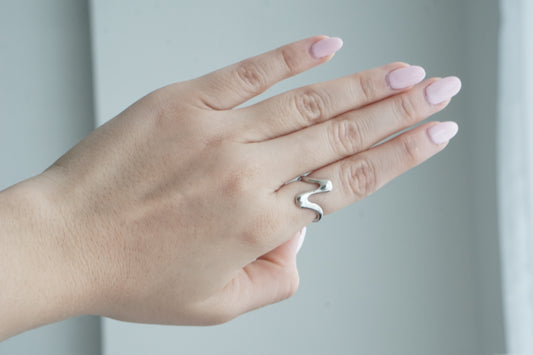 Silver pulse ring