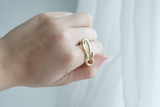 Anillo nudo dorado