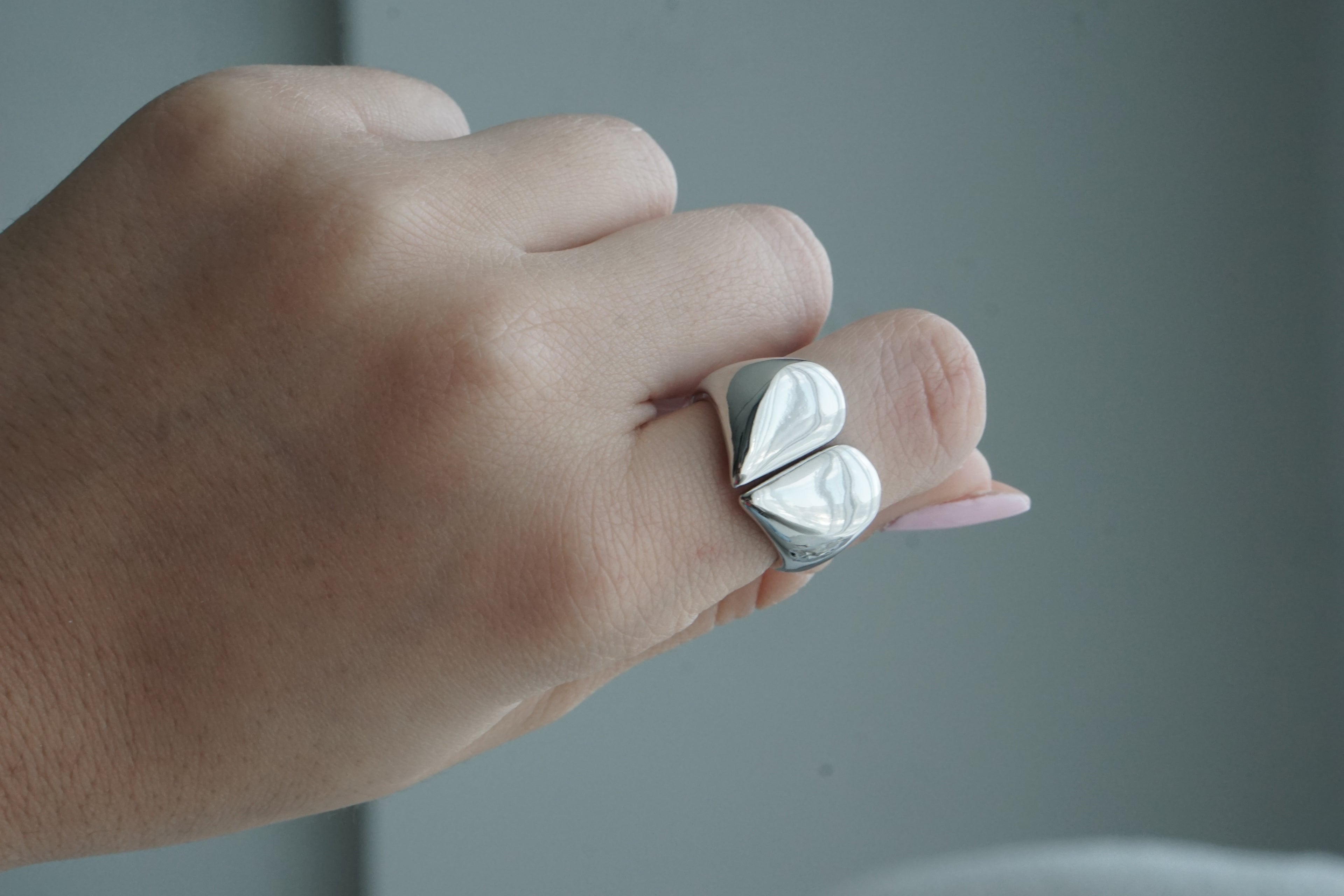 Half heart ring