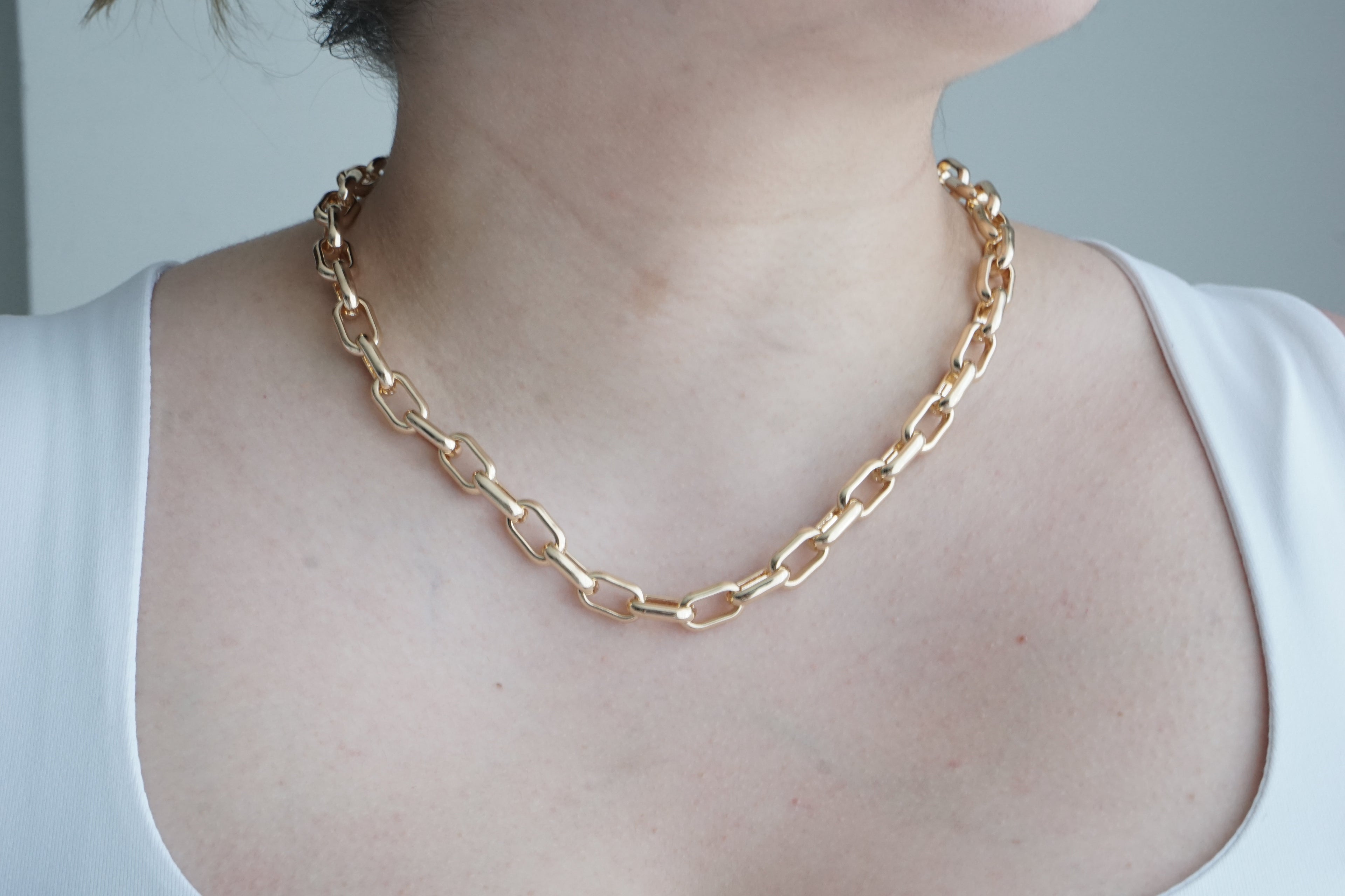 Thick Long Link Chain – 14K
