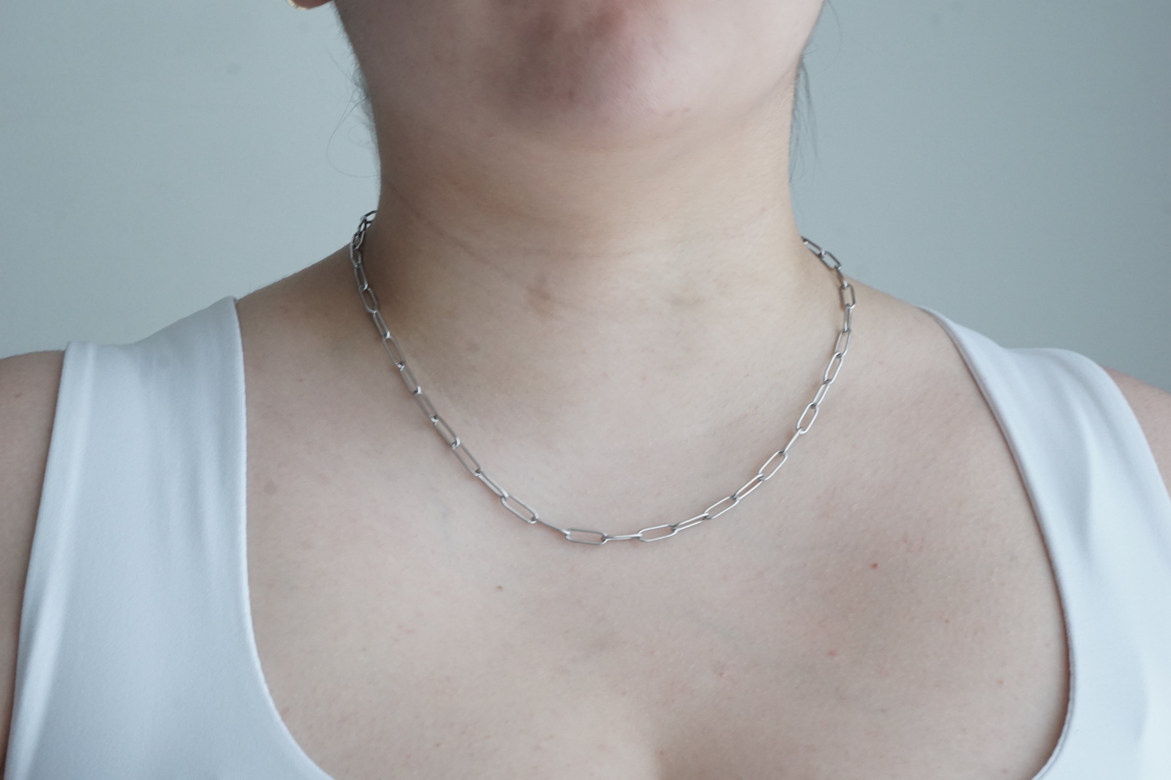 cadena paperclip acero