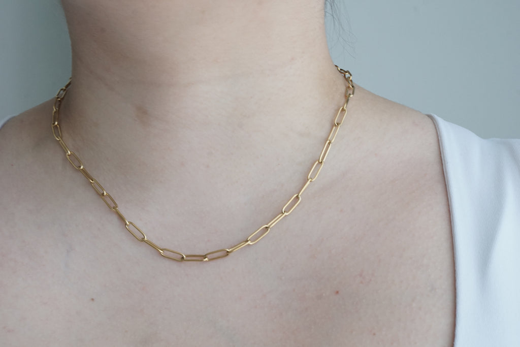 cadena paperclip acero