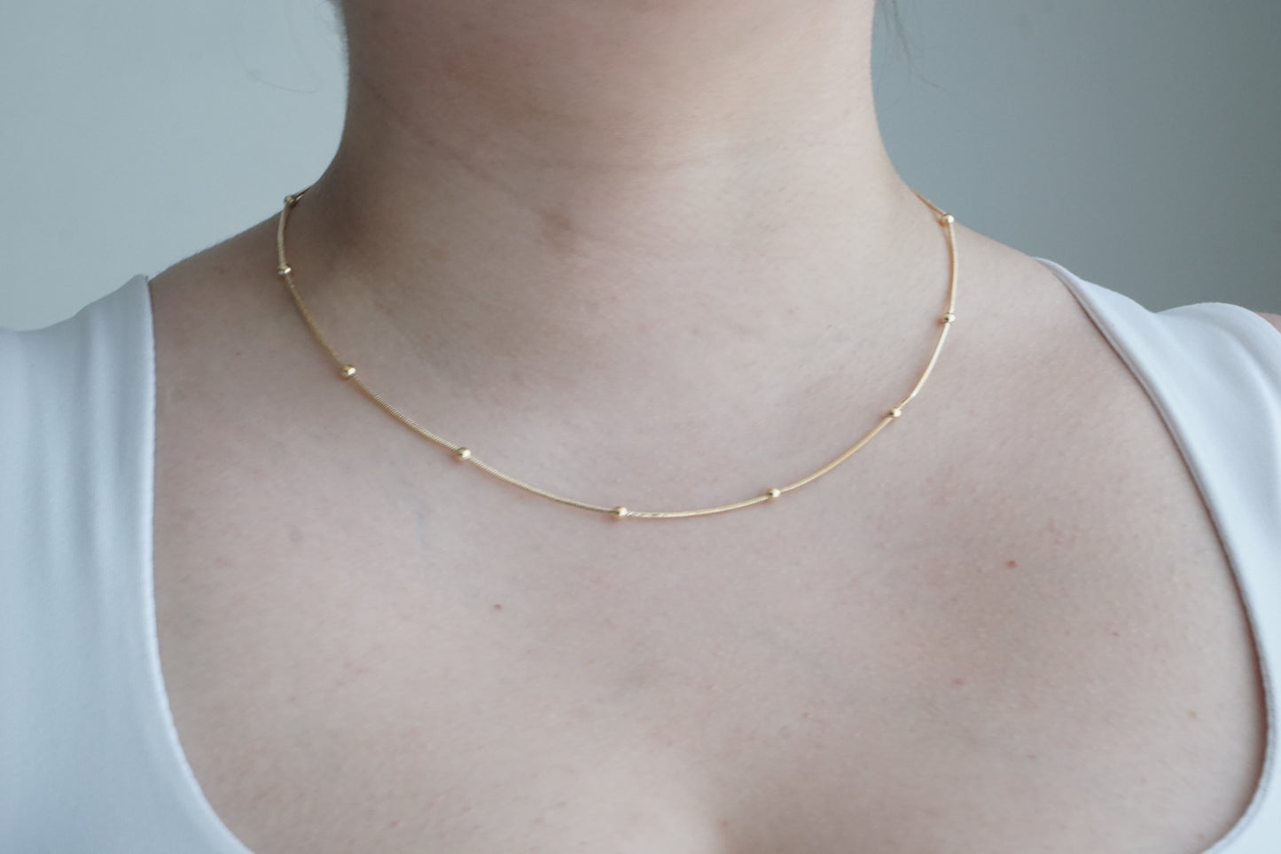 Beaded Cube Snake Chain – CHAPA DE ORO 14K