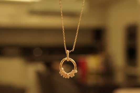 Collar anillo con zirconias
