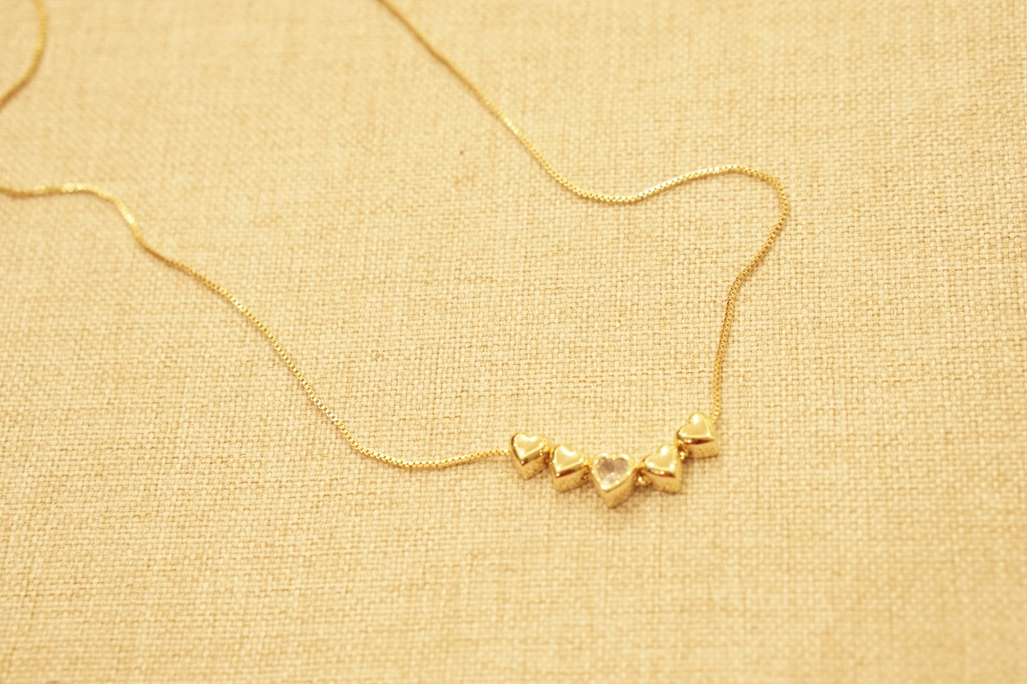 Adjustable Heart Zircon Necklace – CHAPA DE ORO 14K