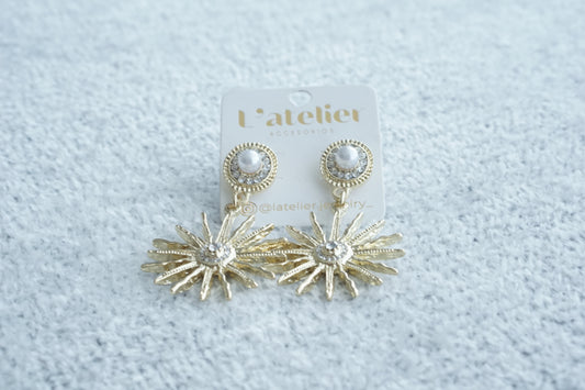 Aretes dos estrellas con cristales