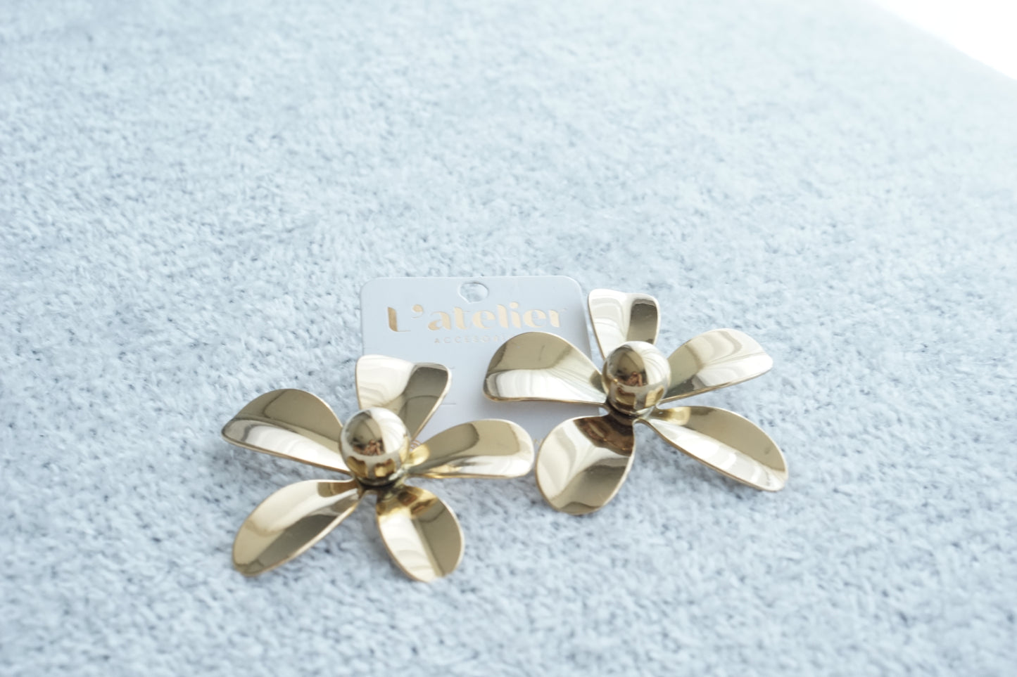 Aretes de flores acero inoxidable