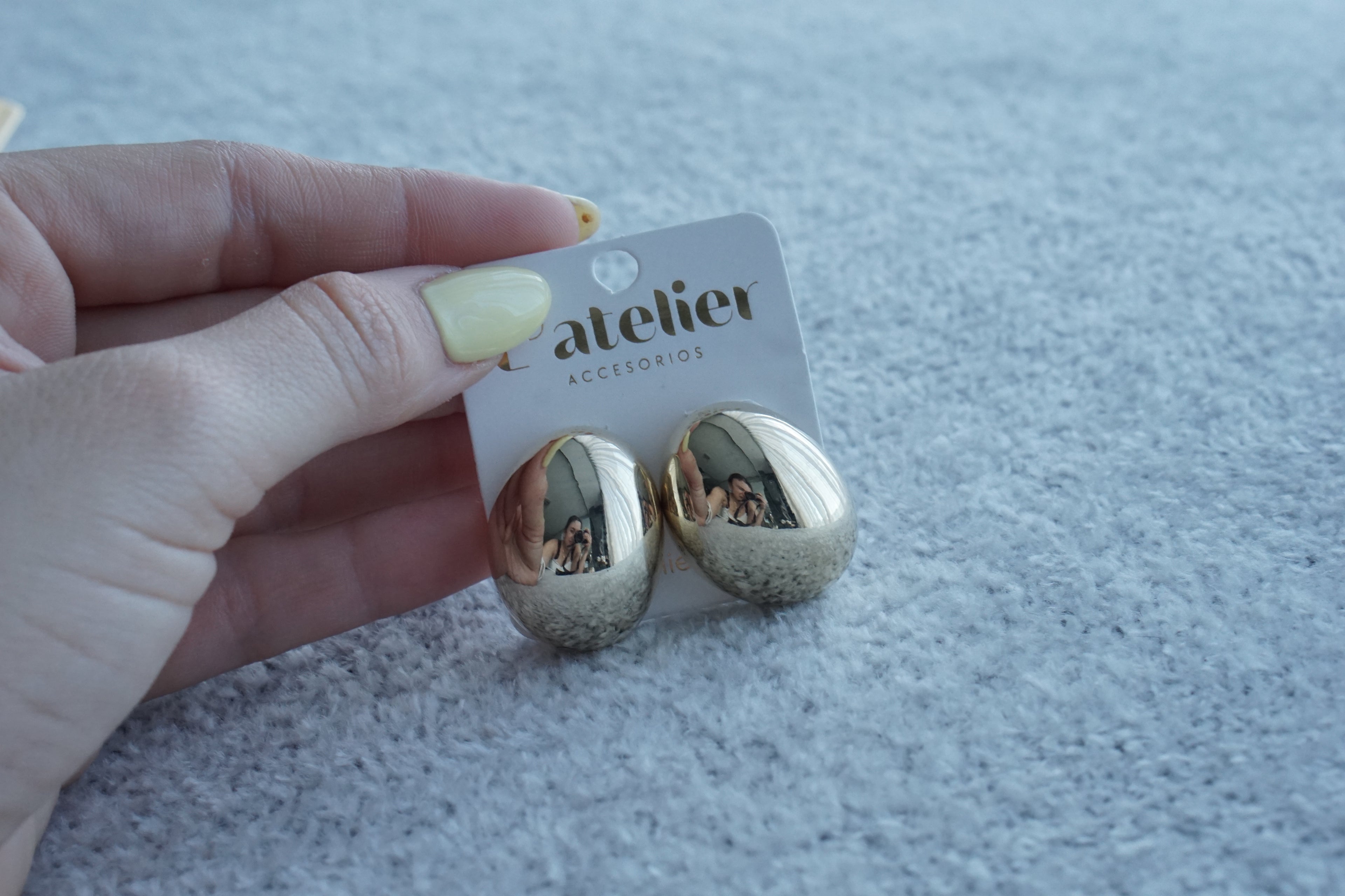 mini esfera lisa acero inoxidable con chapa de oro