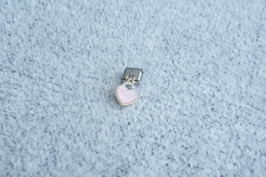 charm colgante corazon rosa