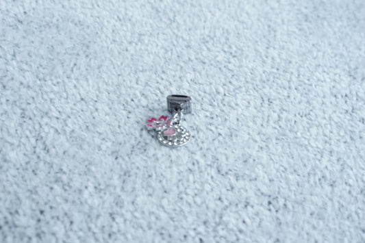 charm doble colguije rosa