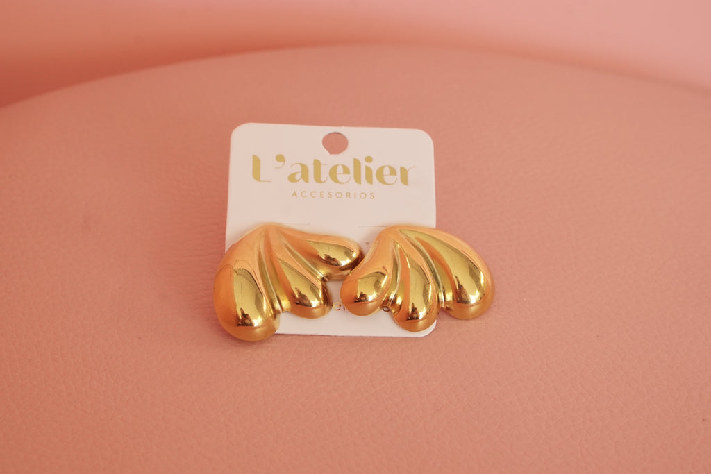 aretes acero triple gota