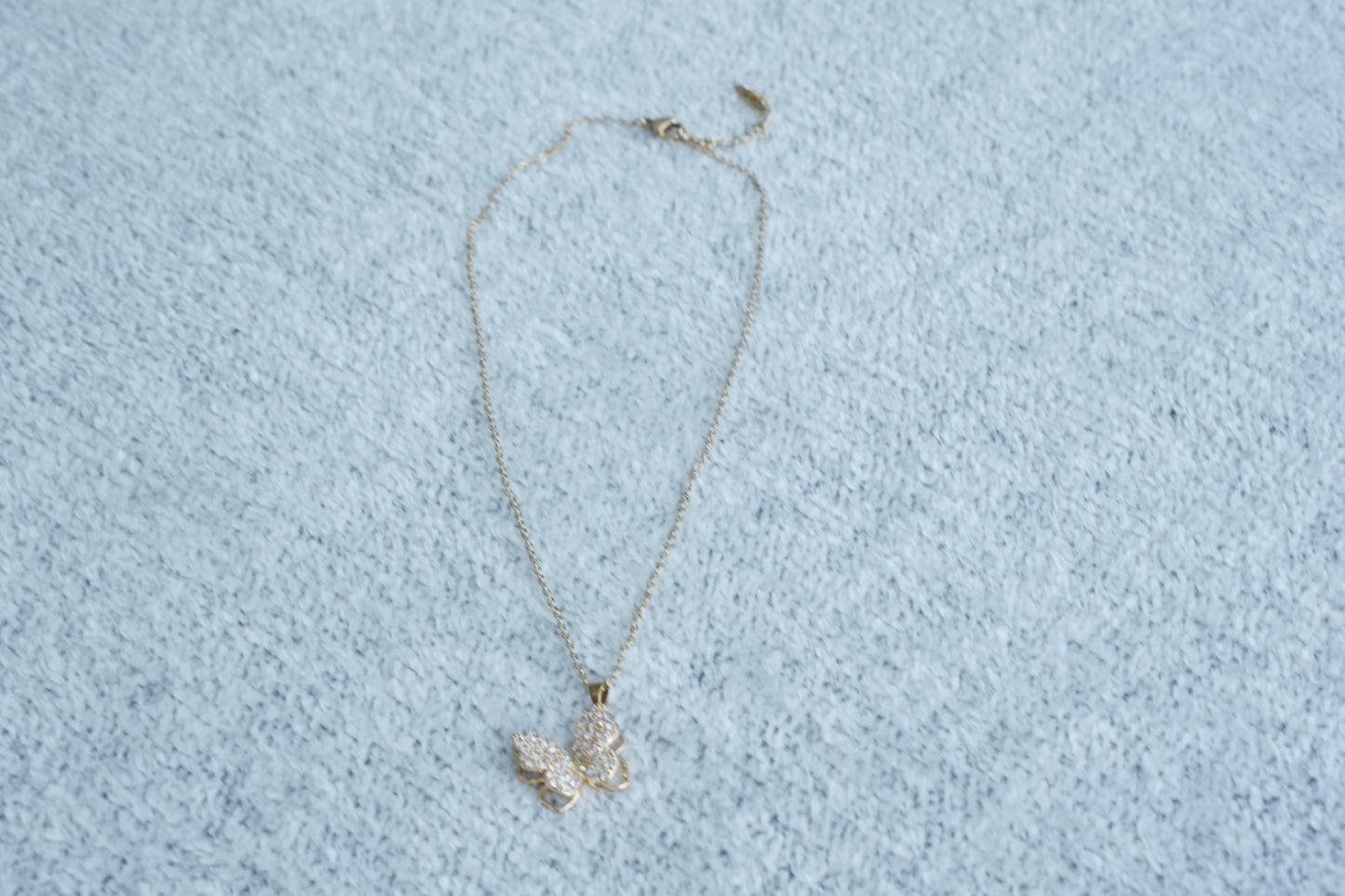 cadena mariposa acero inox con zirconias