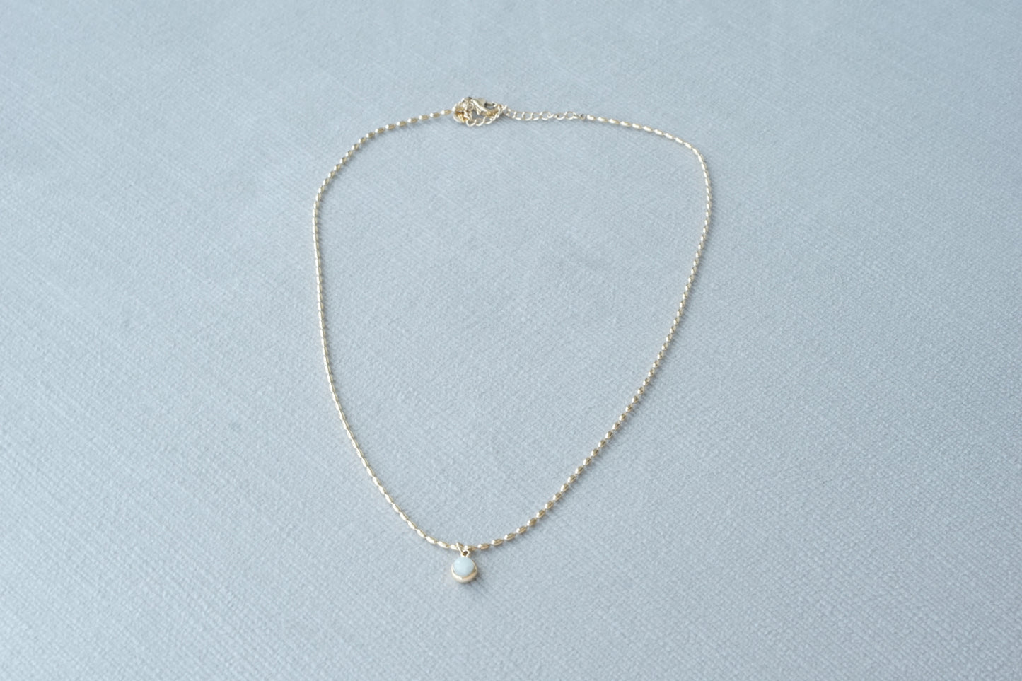 collar acero piedra natural
