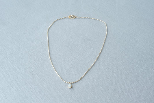 collar acero piedra natural