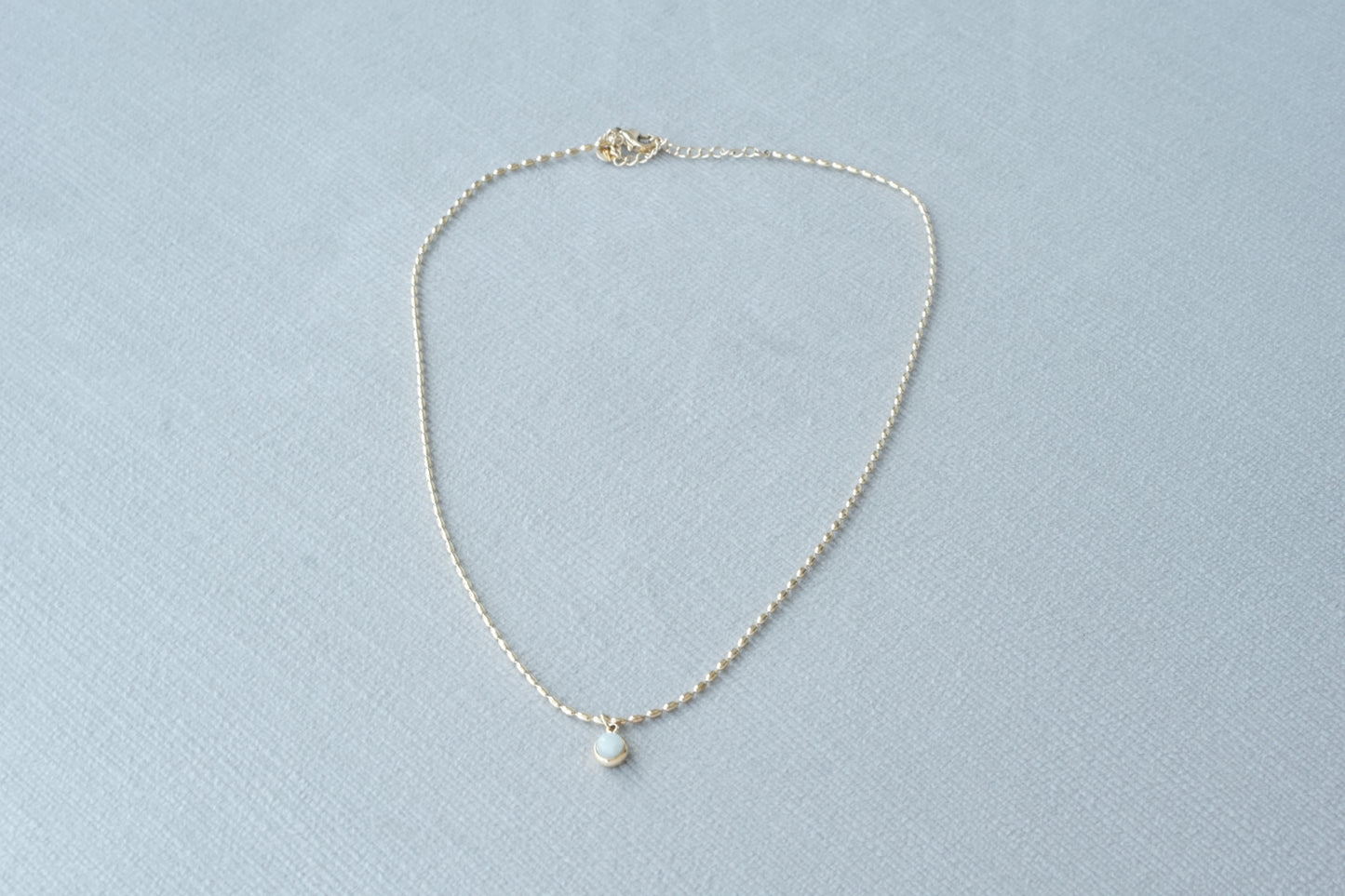 collar acero piedra natural