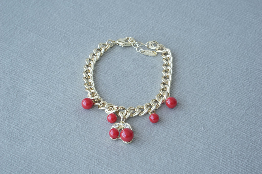 Pulsera cereza lisa