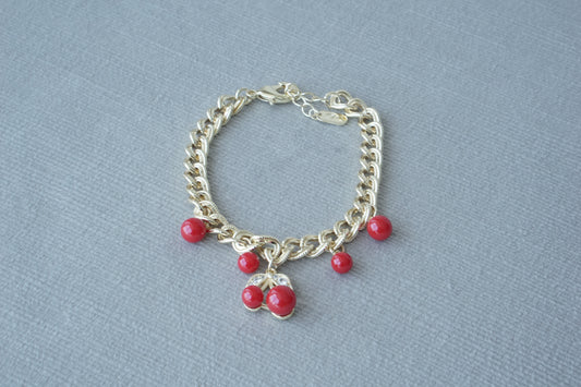 Pulsera cereza lisa