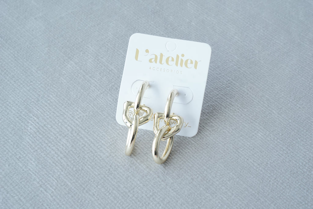 Arete ovalo colgante cadena